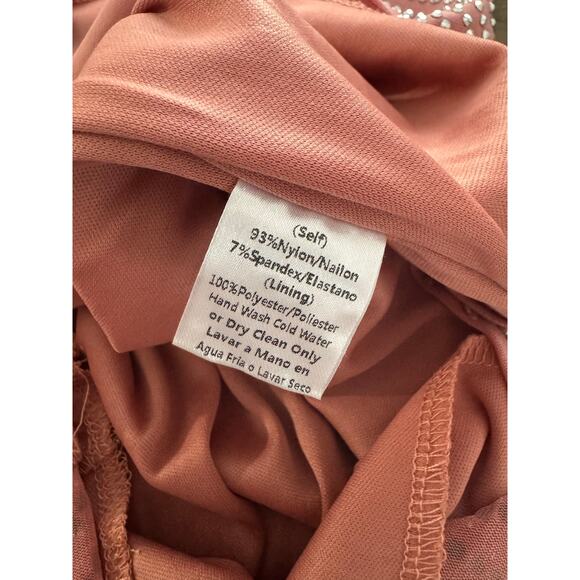 Bump Biddy Maternity Mauve Pink Bodycon Long Sleeve Dress with Rhinestones Sz M - Picture 6 of 6